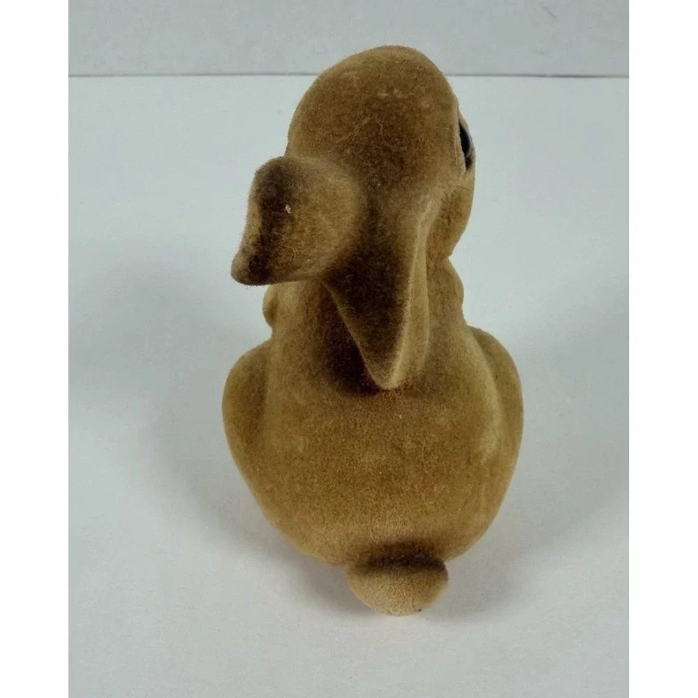 Josef Originals Felt Bunny Rabbit Flocked Figurine Vintage Easter